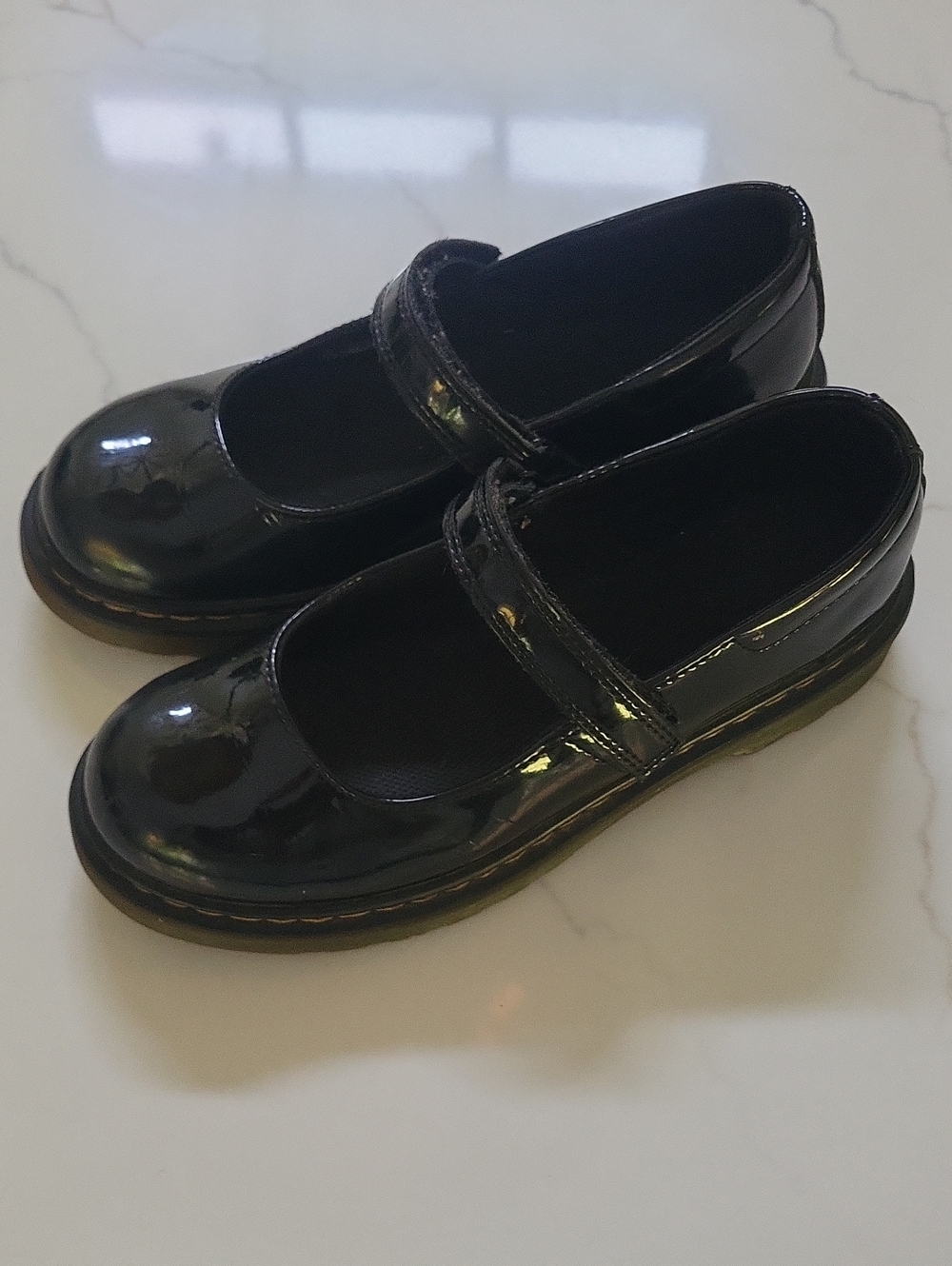 Dr. Martens Girls' Black Patent Mary Jane Shoe